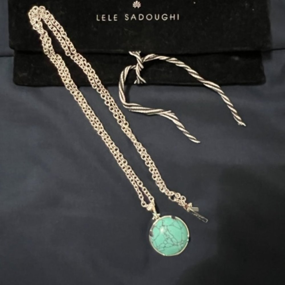 Lele Sadoughi halfmoon pendant